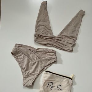 Riot Swim Brea top and pico high waist bottom. Brand new without tags.